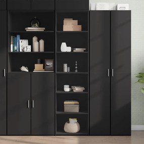 vidaXL Armário alto 50x41x185 cm derivados de madeira preto