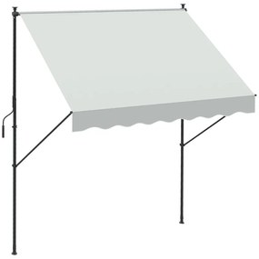 Toldo Portátil Retrátil com Manivela - 200x170x200-290cm - Creme