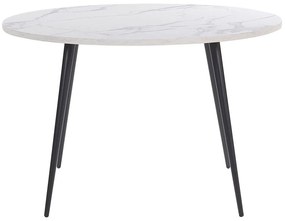Mesa de jantar redonda de efeito mármore ⌀ 120 cm ODEON Beliani