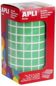 Rolo Autocolantes Quadrangular Verde 10MM