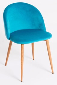 Pack 6 Cadeiras Vint Veludo - Verde-azulado