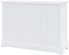 Aparador com 3 portas em MDF e madeira de pinho 105x35x77,5 cm