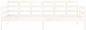 Sofá-cama 90x190 cm madeira de pinho maciça branco