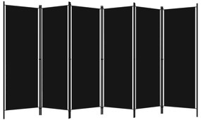 Divisória de quarto com 6 painéis 300x180 cm preto