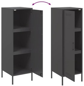 Aparador alto 36x39x113 cm aço preto