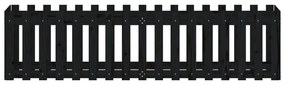 Canteiro elevado c/ design cerca 200x50x50cm pinho maciço preto