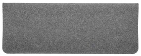 Tapetes de escada adesivos 30 pcs 65x24,5x3,5 cm cinzento