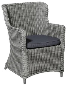 Madison Almofadão assento p/ cadeira jardim vime Panama 48x48 cm cinza