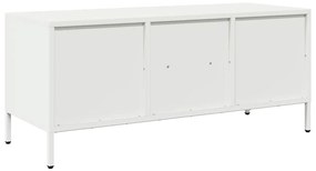 Móvel de TV 101,5x39x43,5 cm aço laminado a frio branco