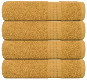 Toalhas de mãos 4 pcs 50x100 cm 360 gsm 100% algodão ouro