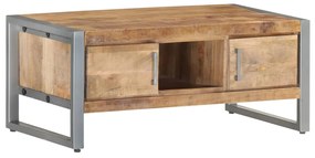 Mesa de centro 95x50x40 cm madeira de mangueira áspera