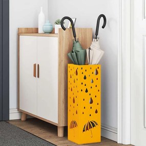 Suporte para Guarda-Chuva Amarelo mostarda Metal Compacto