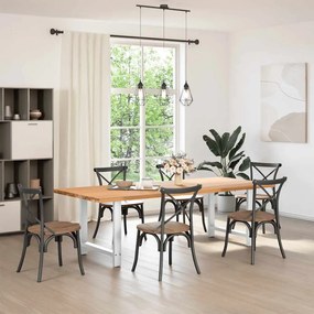 Pés para mesa de jantar , 2 peças, 70x(72-73) cm, branco, aço