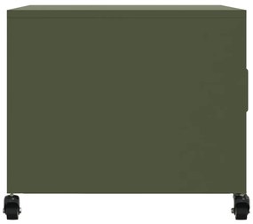 Mesa de centro 68x50x43,5 cm aço verde azeitona