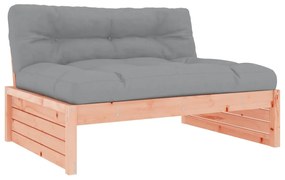 2 pcs conj. lounge jardim com almofadões madeira douglas maciça