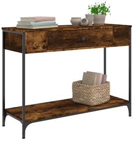 Mesa consola 100x34,5x75cm derivados de madeira carvalho fumado