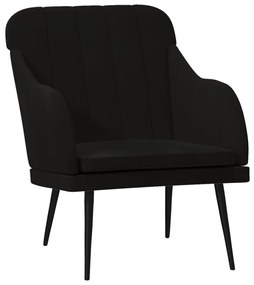 Cadeira com apoio de braços 63x76x80 cm veludo preto