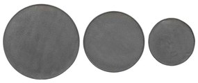 Mesas de centro 3 pcs derivados de madeira preto