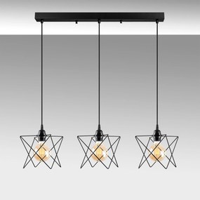 Candeeiro de Teto Akkas – Preto – 98 x 24 cm