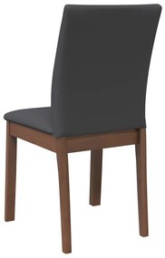 Cadeiras de jantar com almofadões 2 pcs madeira maciça castanho