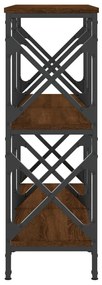 Mesa consola 100x28x80,5 cm derivados madeira carvalho castanho