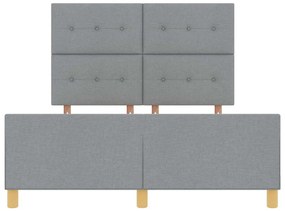 Cama vidaXL Cinza Claro 160x200 cm em Tecido