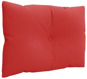 Almofadões de paletes 3 pcs tecido vermelho