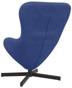 Poltrona de Ovo vidaXL Azul Veludo