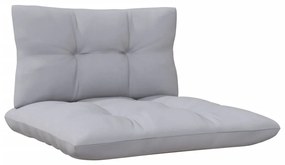13 pcs conjunto lounge de jardim c/ almofadões cinzentos pinho