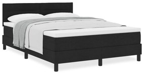 Cama Box com Colchão Preta 140x200 cm em Tecido