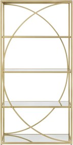 ESTANTE GLAMY 90X38X180 CM DOURADA
