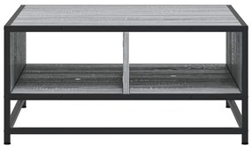 Mesa de centro derivados de madeira e metal cinzento sonoma