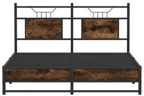 Estrutura cama s/ colchão derivados de madeira carvalho fumado