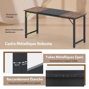 Mesa móvel em formato de C com altura ajustável e rodas traváveis - Natural