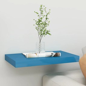 vidaXL Prateleira de parede suspensa 50x23x3,8 cm MDF azul