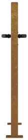 Portão de jardim 105x80 cm aço corten design bambu