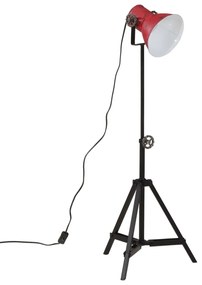 Candeeiro de pé 25 W 35x35x65/95 cm E27 vermelho desgastado