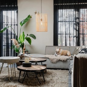 Candeeiro de suspensão escandinavo em bambu - Natasja