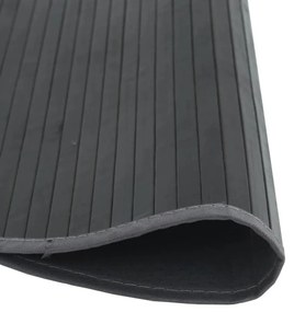 Tapete redondo 100 cm bambu cinzento