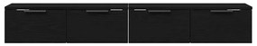 Armários de Parede 2 pcs Carvalho Preto 68x30x20 cm Madeira Engenheira