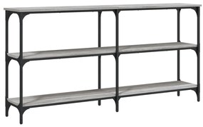 Mesa consola 150x29x75 cm derivados de madeira cinzento sonoma