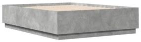 Estrutura de cama 150x200 cm derivados de madeira cinza cimento