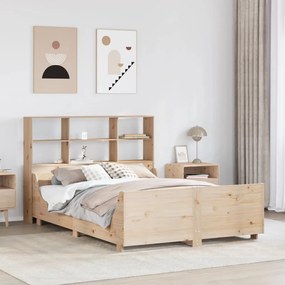 Cama com estante sem colchão 150x200 cm madeira maciça