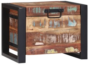 Baús de Armazenamento 40x30x30cm Madeira Recuperada e Metal