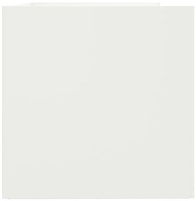 Vaso/floreira 62x40x39 cm aço branco