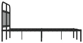 Estrutura de cama com cabeceira 120x190 cm metal preto