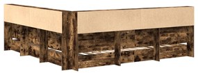 Cama Estante Carvalho Fumado 180x200 cm Madeira Engenharia