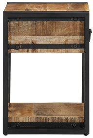 Mesa de cabeceira 40x35x50cm madeira de mangueira áspera maciça