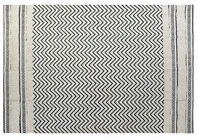 Tapete DKD Home Decor Preto Zig-zag Branco (120 x 180 x 0,7 cm)