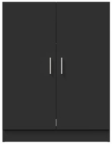 Armário para máquina de lavar roupa 71x71,5x91,5 cm preto